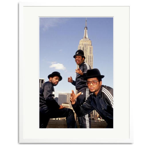 Run DMC in Front of the Empire State Building