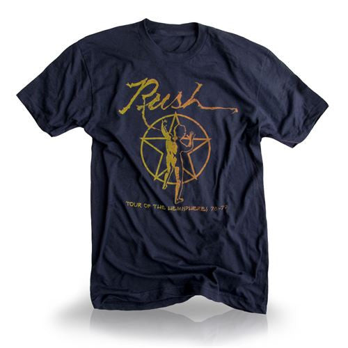 Rush Tour of the Hemispheres T-Shirt - Vintage Navy