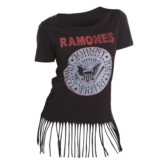RAMONES GIRLS' SEAL FRINGE TOP