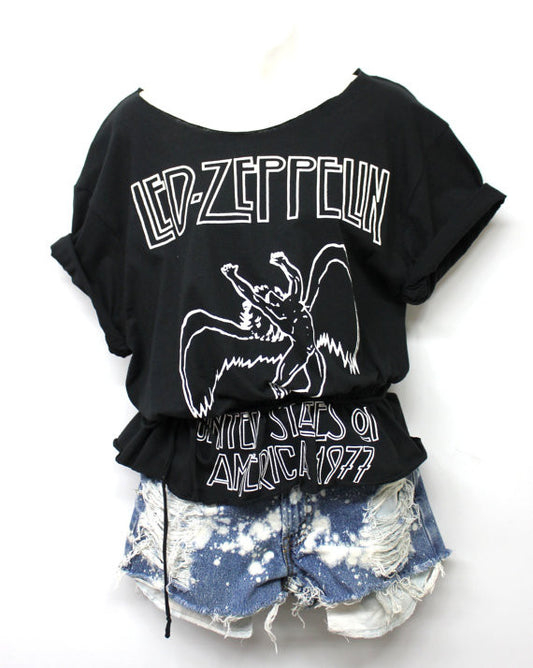 Custom Zeppelin Shirt with Elastic Waist