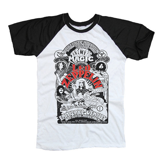 Led Zeppelin Indie Rock Black & White Two Tone Shirt T-Shirt Unisex Men Women Size S M L XL